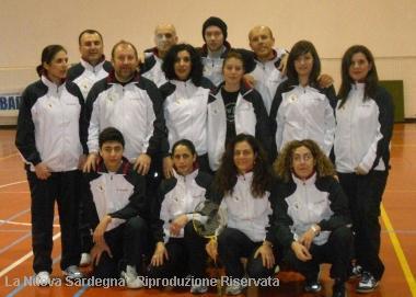 La squadra del Free time club badminton di Nuoro 
