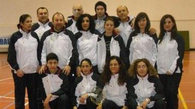 La squadra del Free time club badminton di Nuoro 