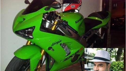 Stefano Merighi e la sua Kawasaky
