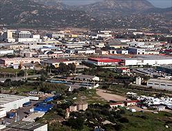 La zona industriale di Olbia