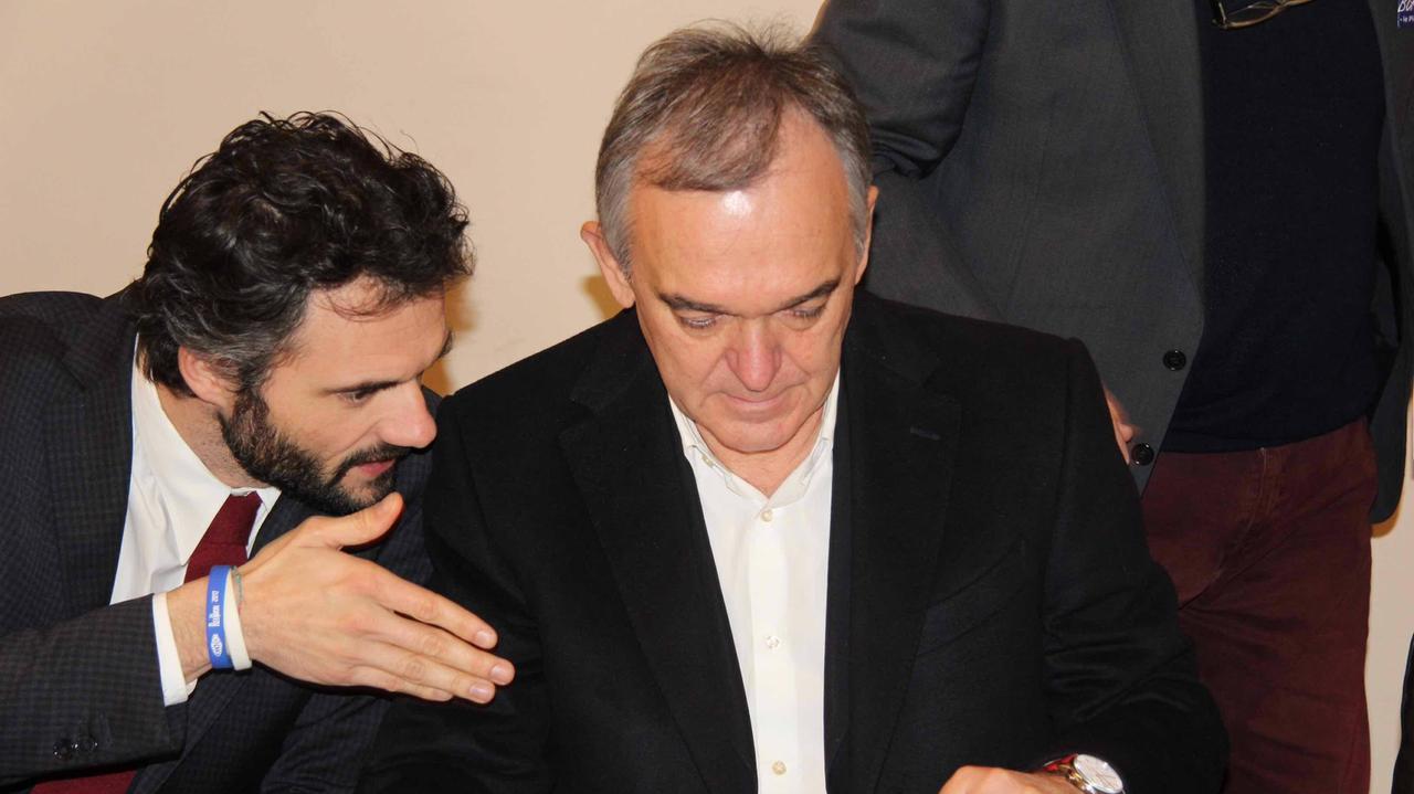 Il sindaco di Prato Matteo Biffoni e il presidente della Regione Toscana Enrico Rossi