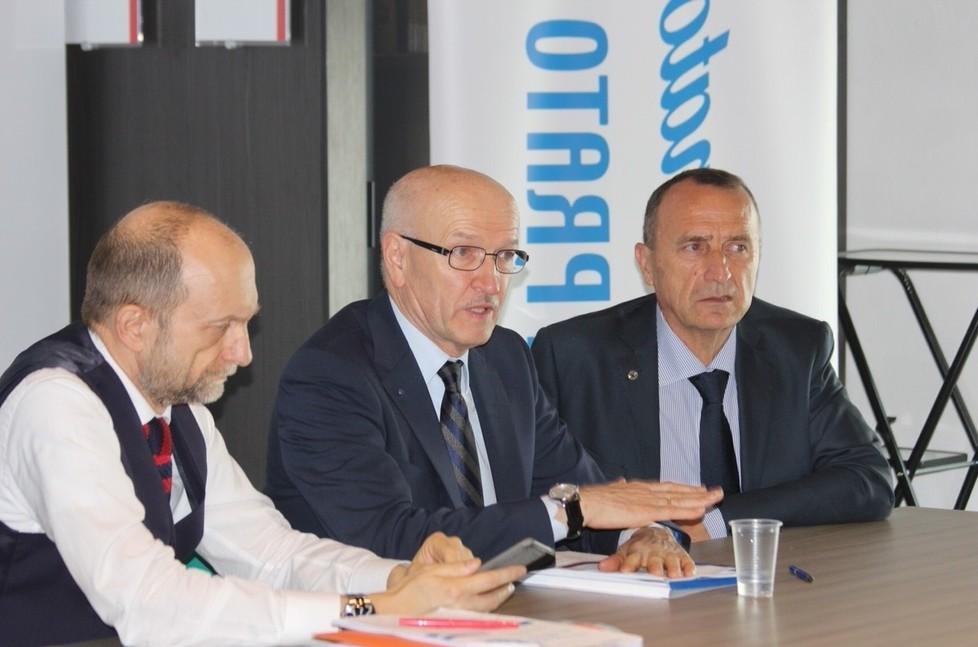Enrico Quintavalle, ufficio studi Confartigianato, il presidente nazionale Giorgio Merletti e Luca Giusti, presidente Confartigianato Imprese Prato