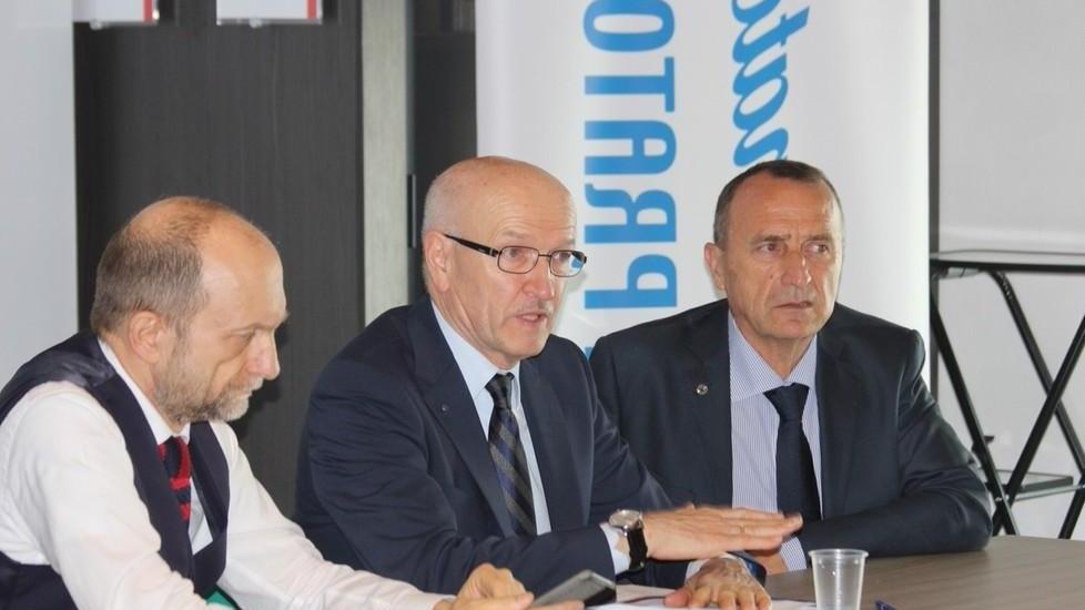 Enrico Quintavalle, ufficio studi Confartigianato, il presidente nazionale Giorgio Merletti e Luca Giusti, presidente Confartigianato Imprese Prato