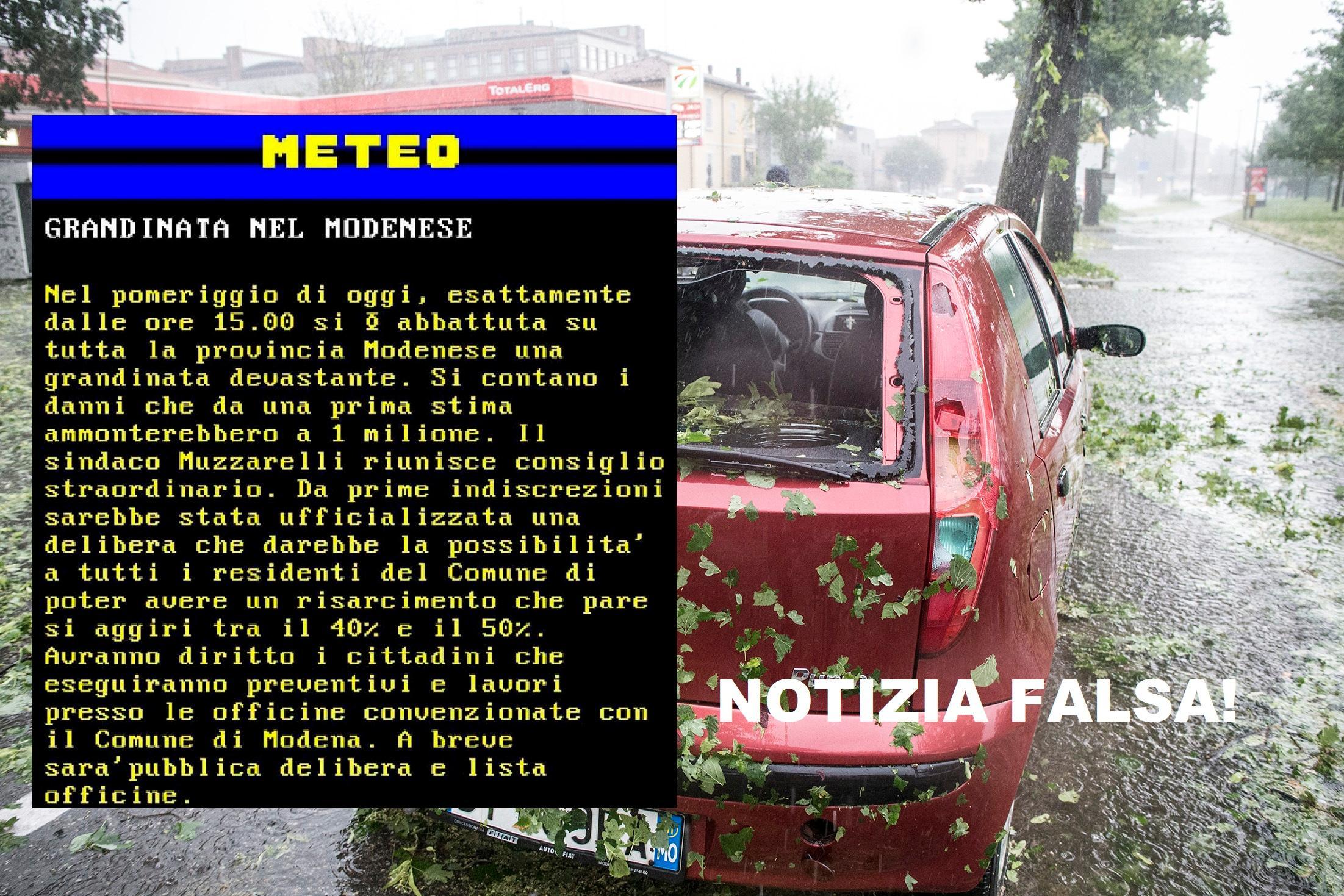 Grandinata: il Comune non ha in programma di rimborsare i danni
