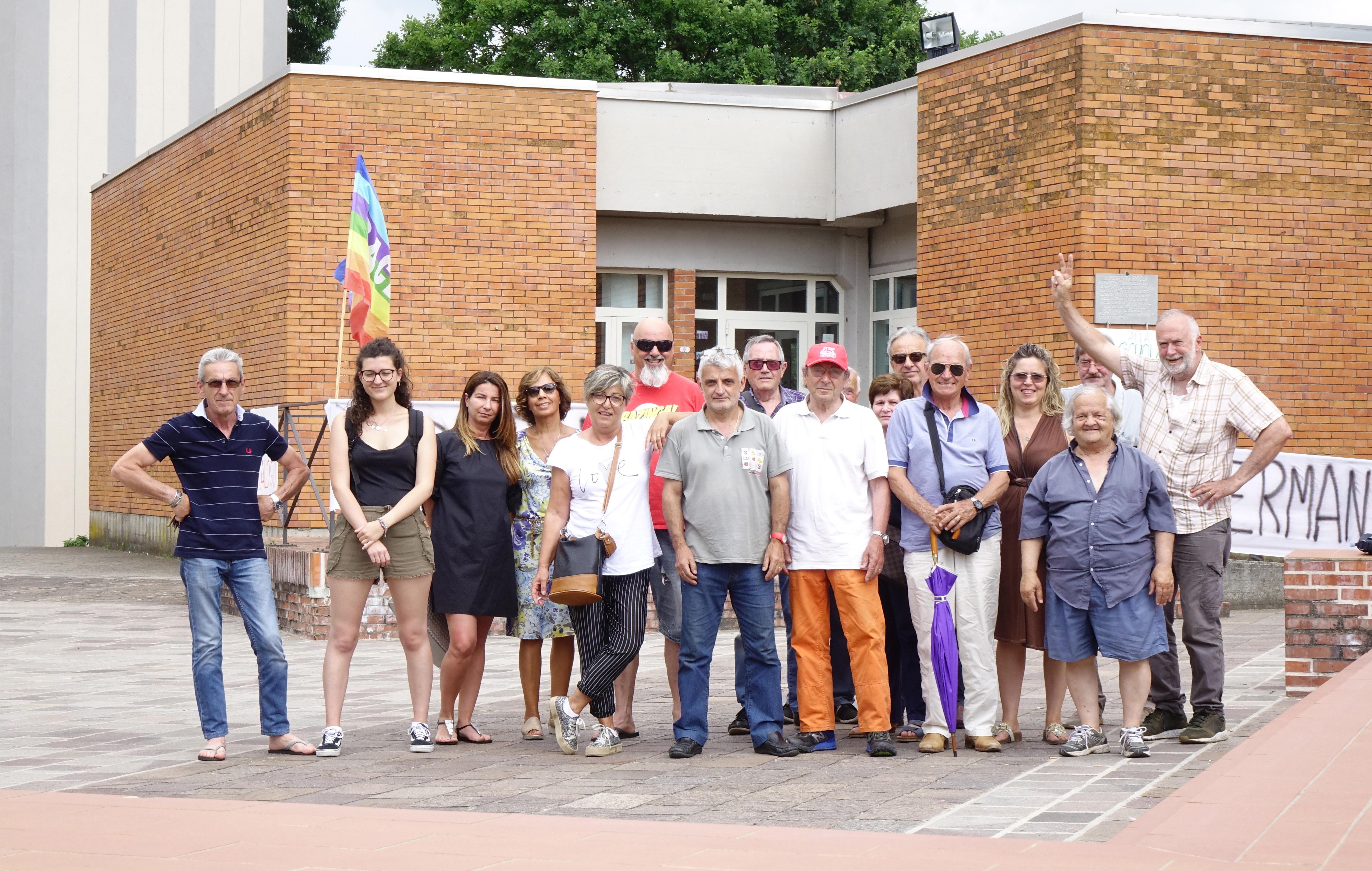 Il presidio al centro sociale di Bonelle