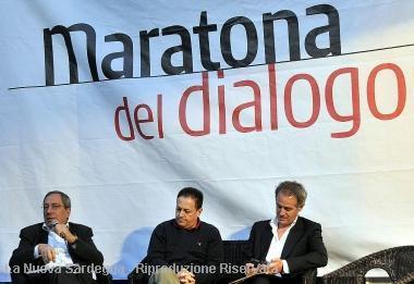 Efisio Arbau e un momento della Maratona (foto Gual&agrave;) 