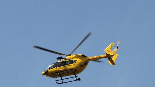 Volo di alcuni metri giù dal poggio Ricoverato a Cisanello