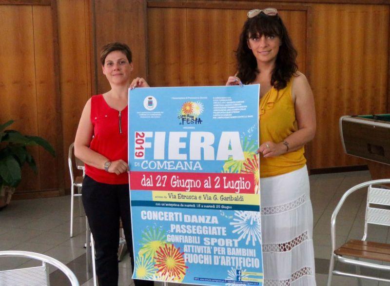L'assessore Stella Spinelli e Lucrezia Pieraccini dell'Associazione Comeana in Festa