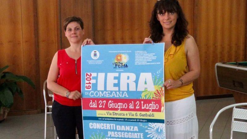 L'assessore Stella Spinelli e Lucrezia Pieraccini dell'Associazione Comeana in Festa