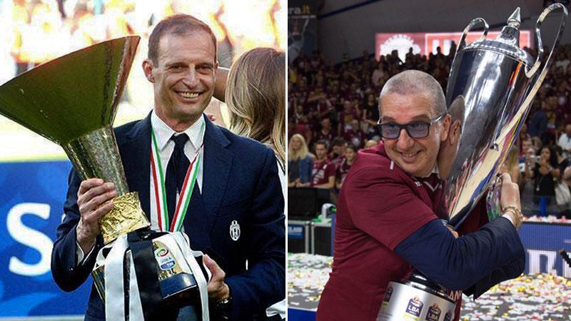 Massimiliano Allegri, 51 anni, 6 scudetti. Walter De Raffaele, 51 anni, 2 schedetti