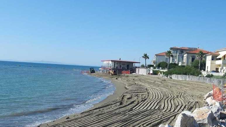 Completato il primo dei 4 cantieri in spiaggia