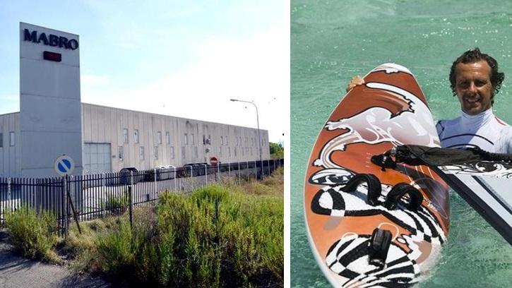 A sinistra lo stabilimento ex Mabro in via Senese, a destra Roberto Ricci