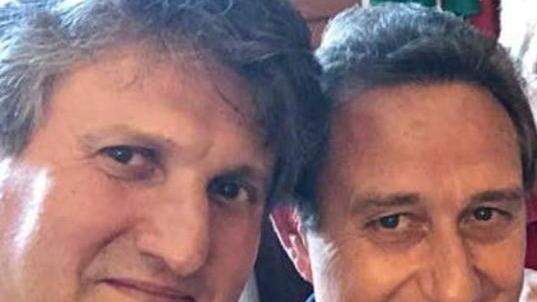 Fabio Casella (a destra) insieme al presidente della Provincia Angori