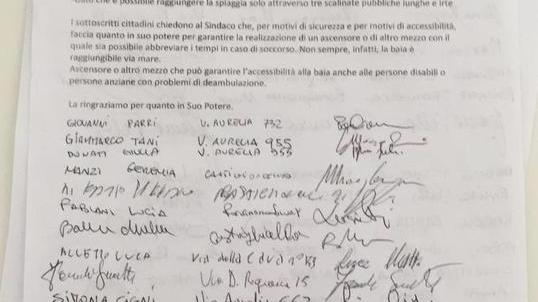 Ascensore per la baia già oltre 200 firme
