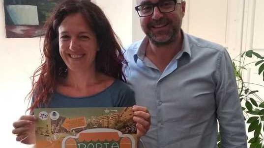 Maria Chiara Panesi dell’Arci con il sindaco Matteo Franconi
