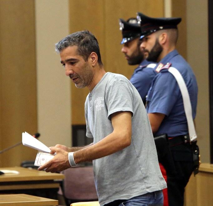 Il marocchino Mohammed El Janati durante una fase dell’udienza