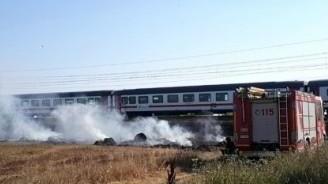 Un treno merci forse all’origine del rogo