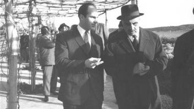 L’Aga Khan ed Efisio Corrias, presidente della Regione dal 1958 al ’66