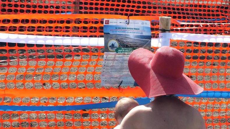 Divieti sulla spiaggia per proteggere il nido della tartaruga marina