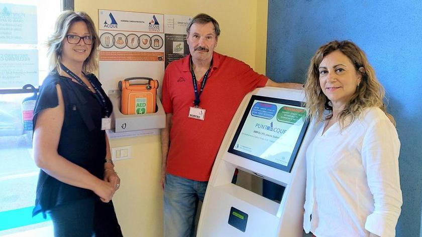 Installati da Acque 24 defibrillatori semiautomatici