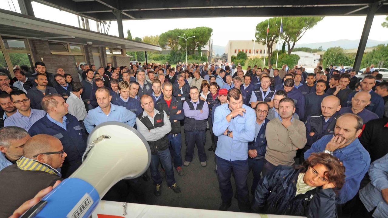 Manifestazione di lavoratori della Breda (Foto d'archivio)