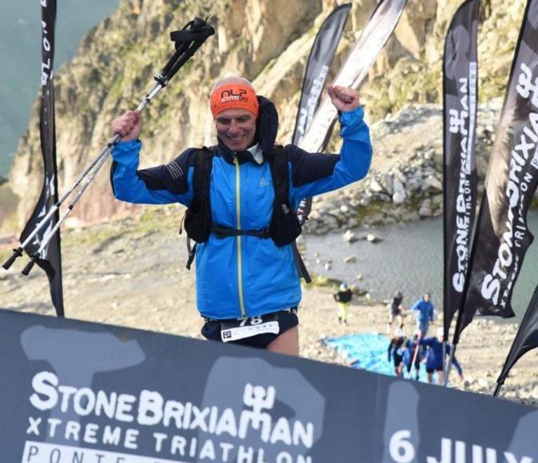 Nuoto, bici e corsa di fondo Graziano Sodi è quinto allo StoneBrixiaMan 2019
