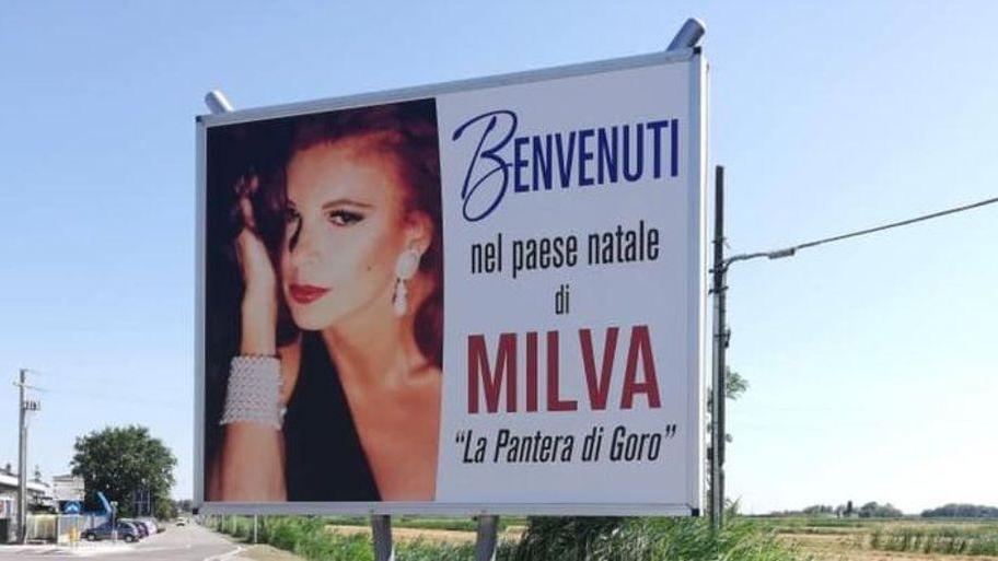 Milva, cartellone di auguri