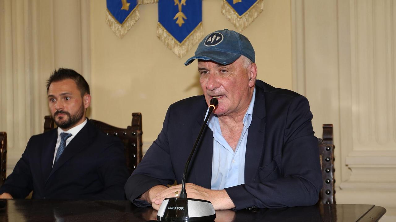 Da sinistra Stefano Pucci, presidente della San Marco Sport Events, e il sindaco Luca Baroncini