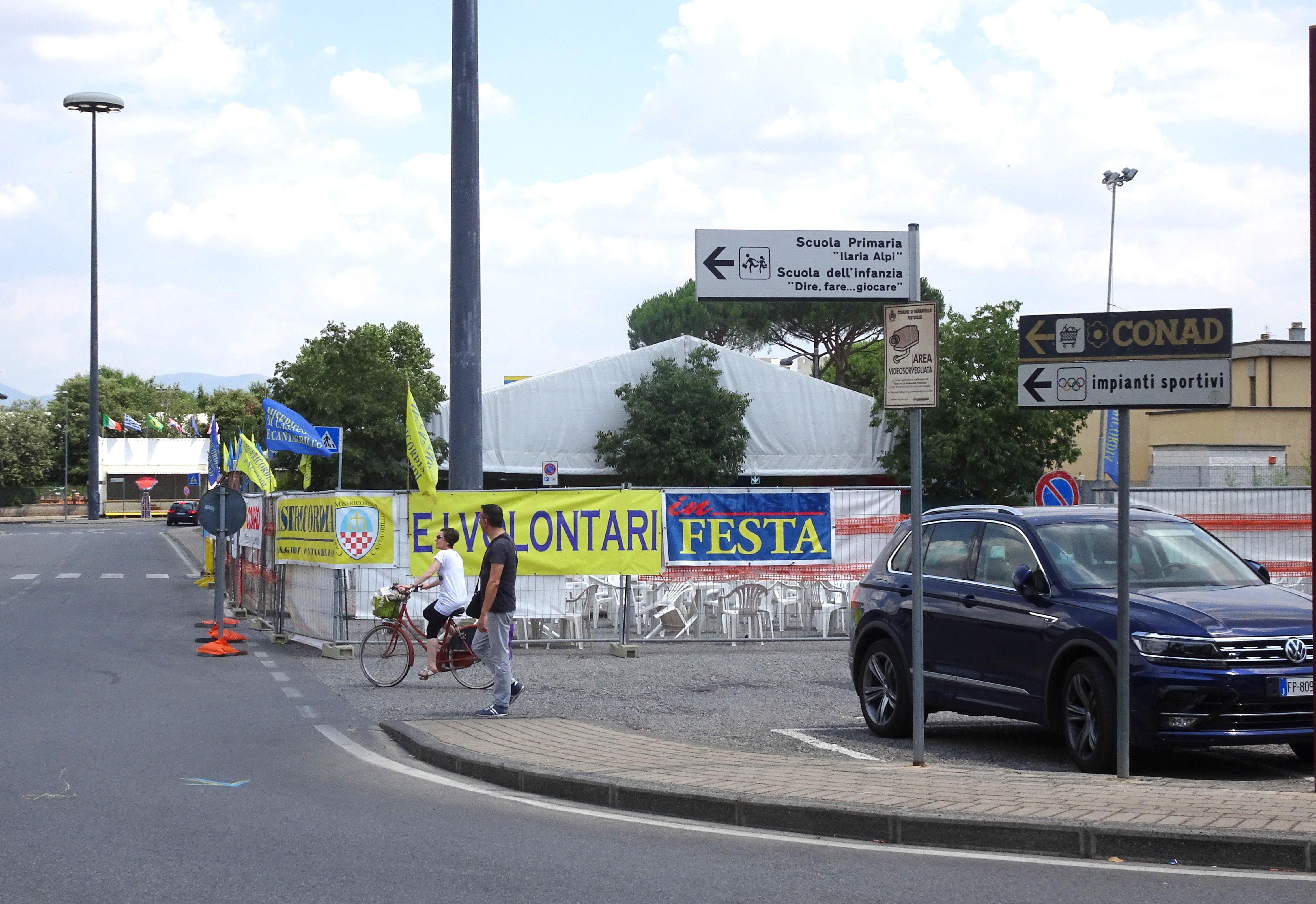 Il parcheggio dell’area sportiva di Casalguidi (Foto Gori)
