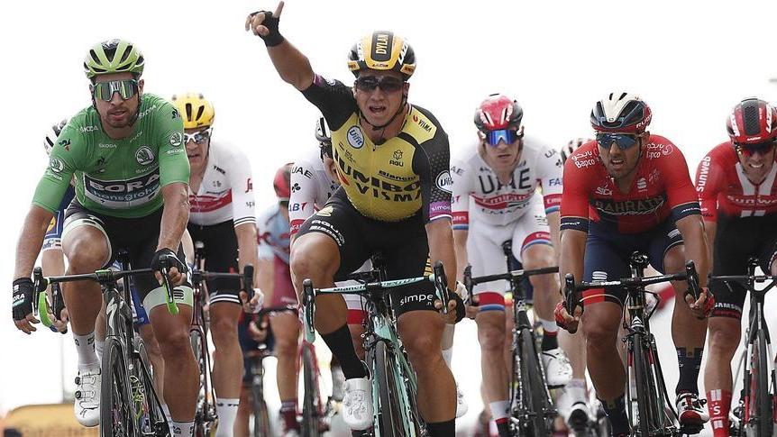 Volata a Groenewegen Viviani fora e arriva 6º Ciccone sereno: difesa la maglia gialla