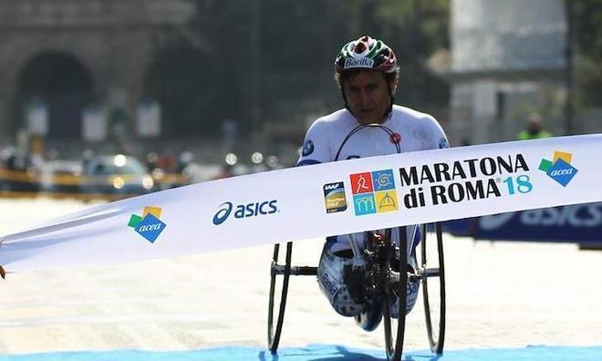 Zanardi a Roma, record di handbike