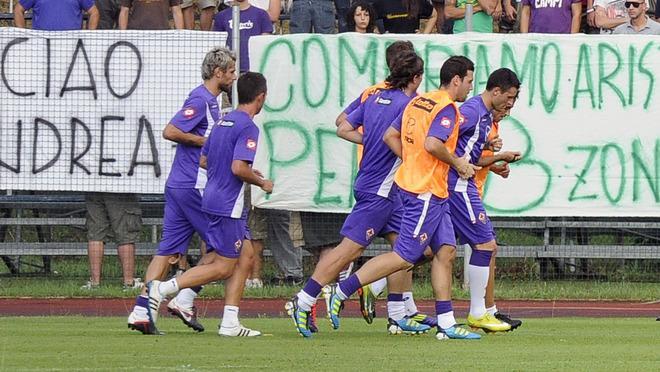 La Fiorentina si allena ai Pini Viola strappati a Montecatini 
