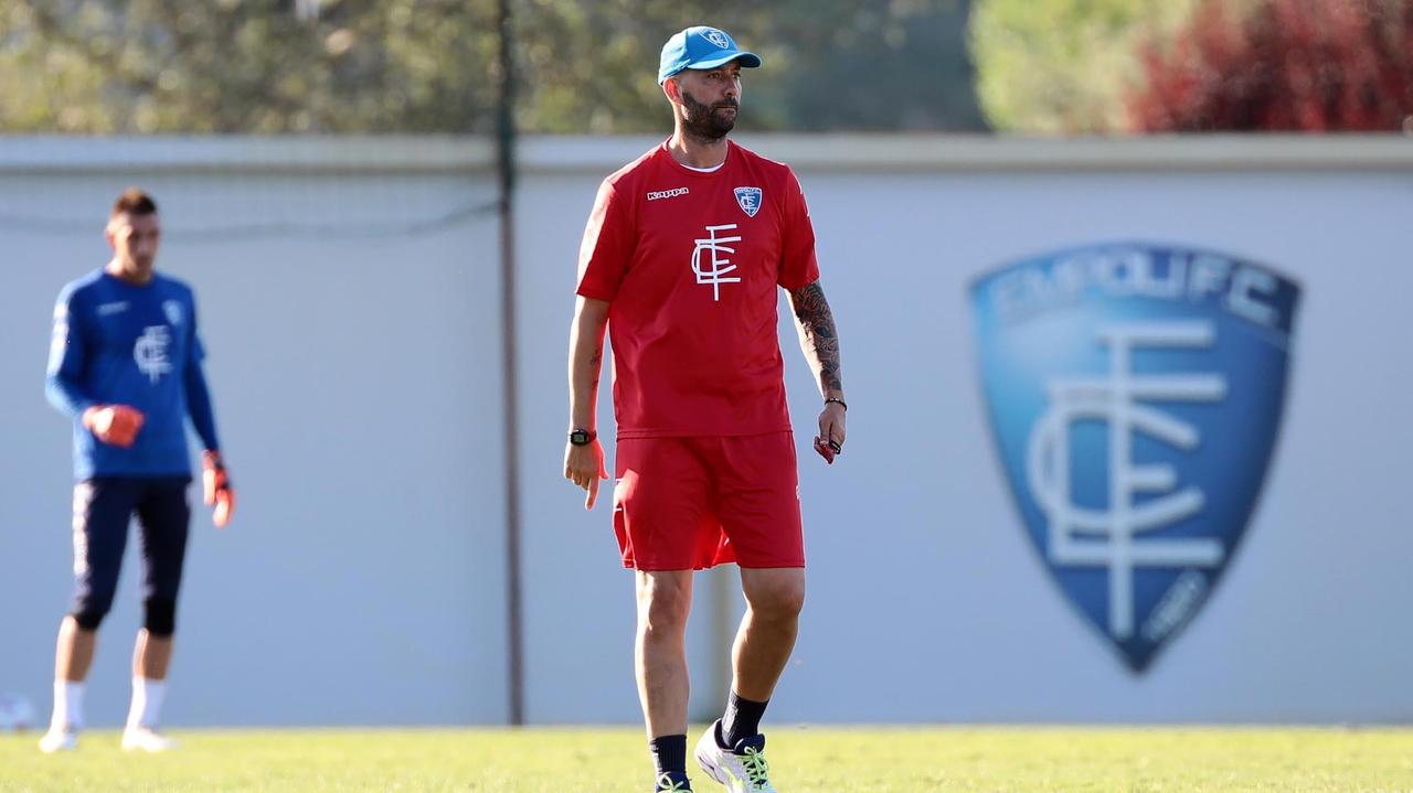 Il tecnico Cristian Bucchi (foto agenzia Carlo Sestini)