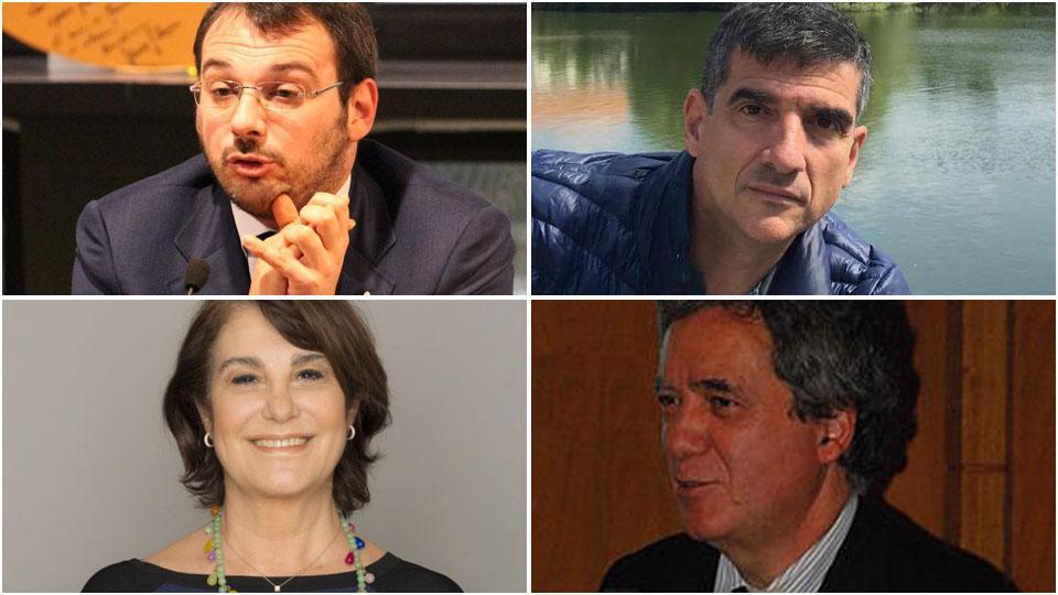 Alcuni degli ospiti che sfileranno sul palco di Castagneto Carducci per le “Vie del Giornalismo”: Paolo Borrometi, Giorgio Scianna, Daria Colombo e Nando Dalla Chiesa