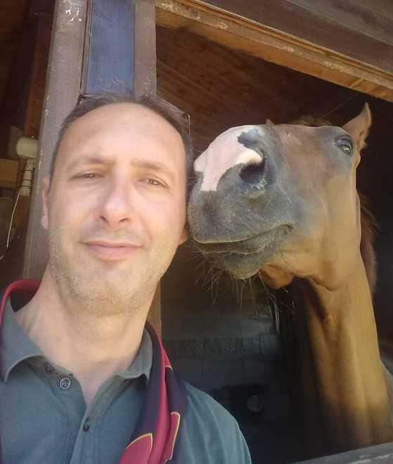 Mario Giusti proprietario dell’animale vincitore per tre volte della manifestazione