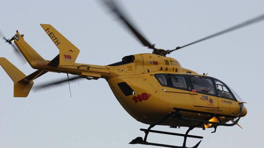 Neonato ustionato soccorso da Pegaso trasportato in ospedale