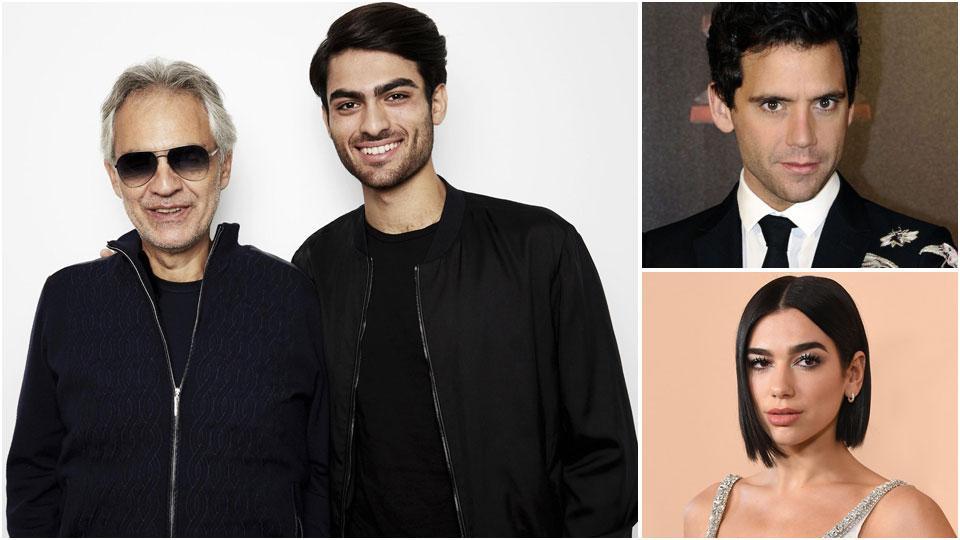 Andrea e Matteo Bocelli, Mika e Dua Lipa