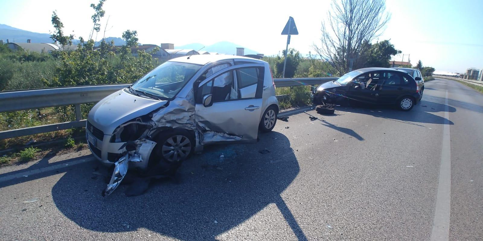 Le auto coinvolte nell'incidente