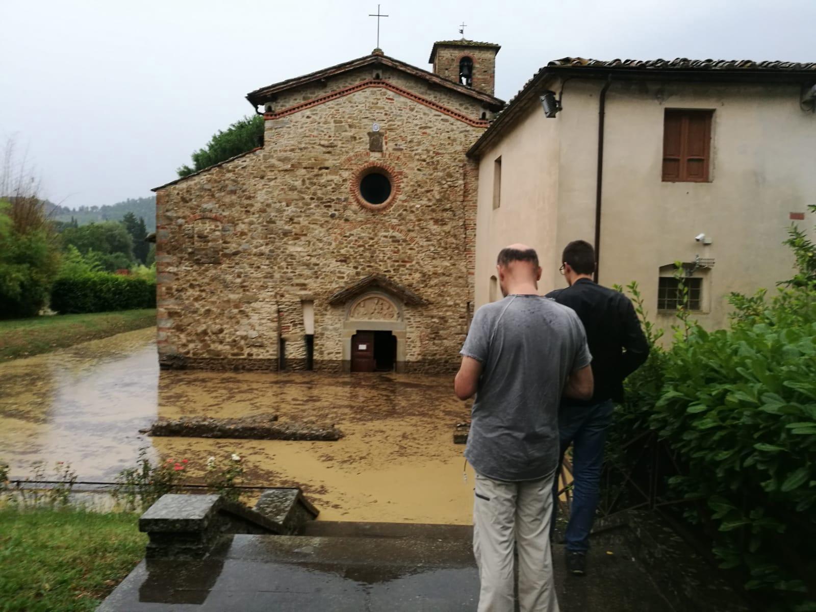 Il nubifragio sull'Aretino ha colpito anche l'antichissima pieve di Sant'Eugenia al Bagnoro, alle porte di Arezzo