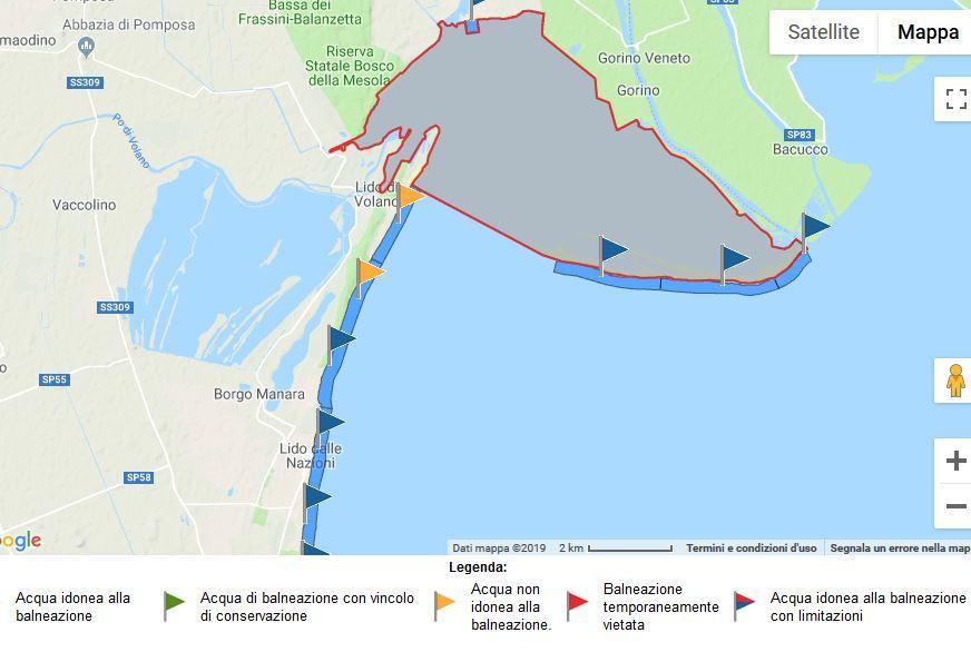 Lido Volano: divieto temporaneo di balneazione 