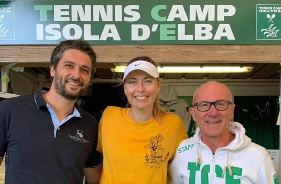 Maria Sharapova si allena sull’isola