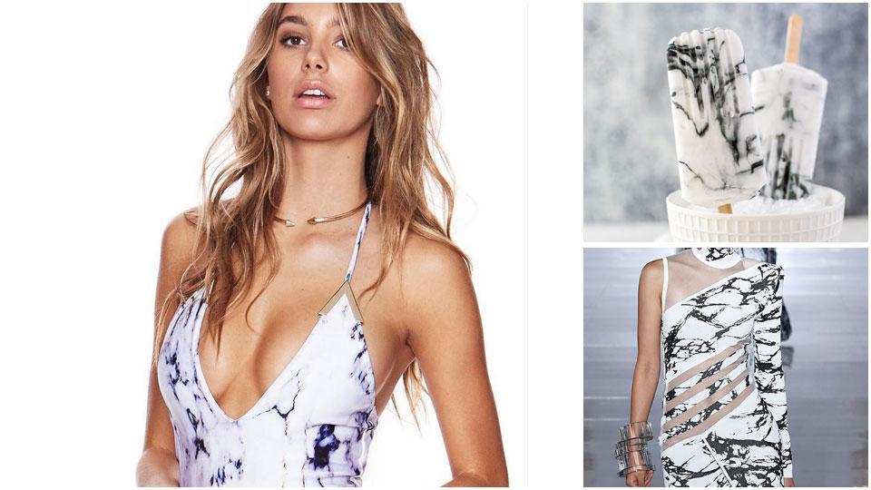 Abiti griffati, foulard e perfino ghiaccioli: è marmo-mania nella moda e nel food 