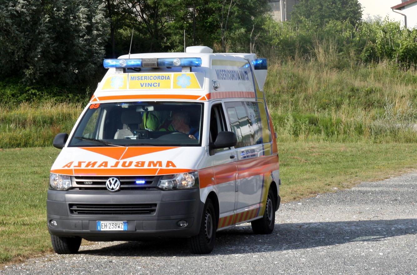 Un'ambulanza della Misericordia di Vinci
