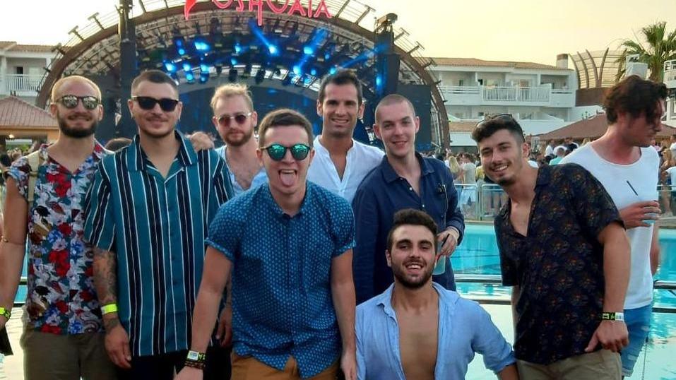 Il gruppo di giocatori in vacanza a Ibiza