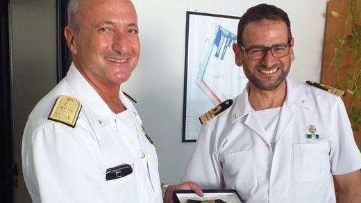 L’ammiraglio Lazio in visita, dal mare fino alle cave