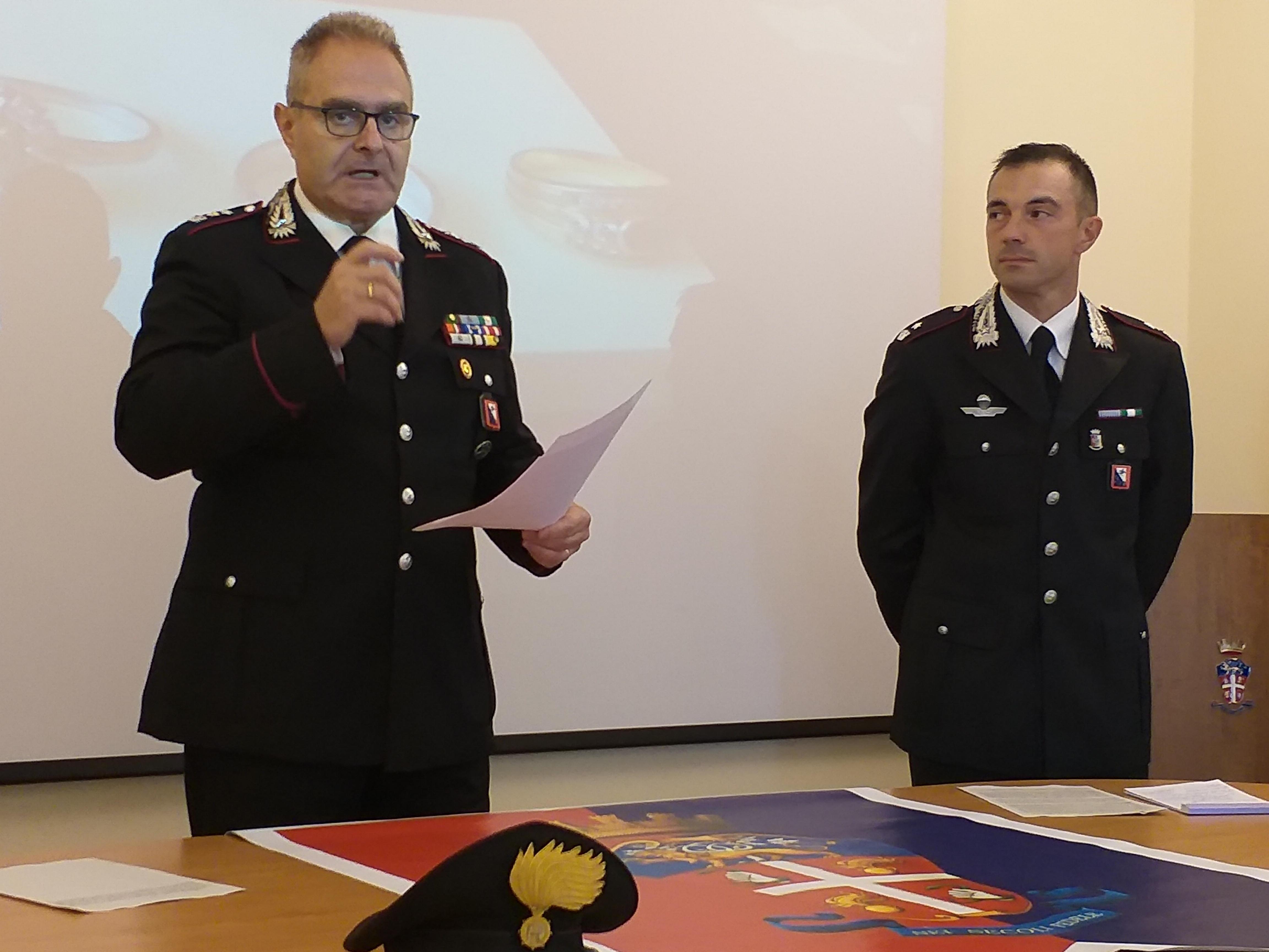 Il tenente colonnello Riccardo Marchi e il maggiore Lorenzo Pecorella