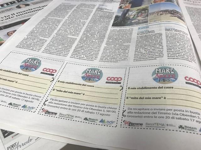 Lunedì 5 agosto tripletta di coupon con Il Tirreno in edicola 