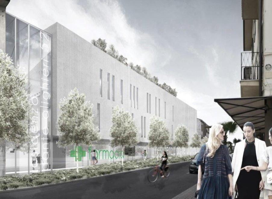 Il rendering del nuovo centro per l'assistenza socio-sanitaria