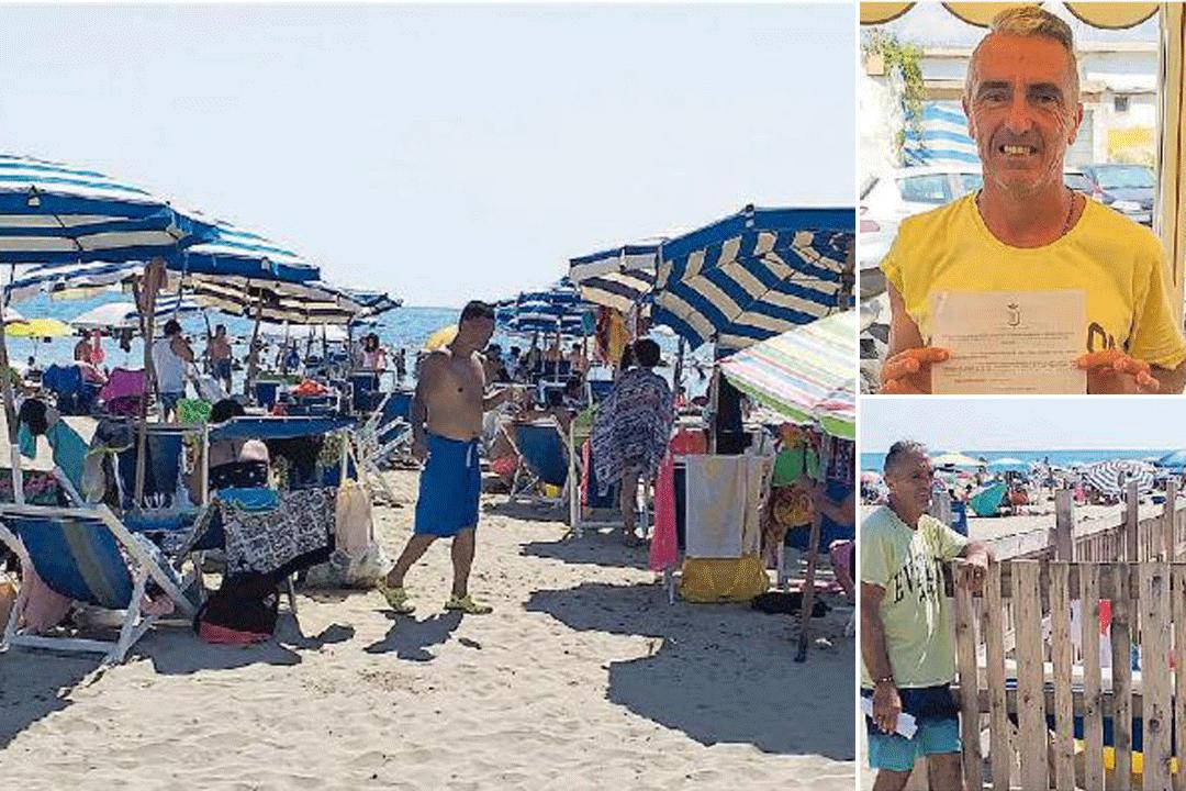 Ombrelloni del bagno nella spiaggia libera: un accordo con il Comune che lo consente 