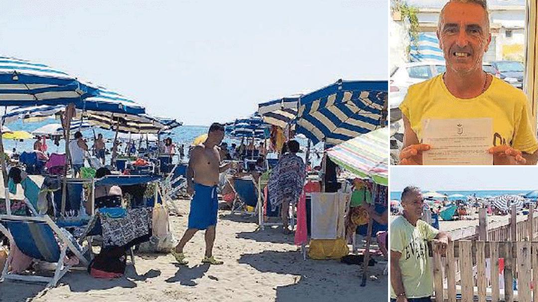 Ombrelloni del bagno nella spiaggia libera: un accordo con il Comune che lo consente